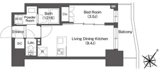 ミュプレ巣鴨駅前【7階】の間取り