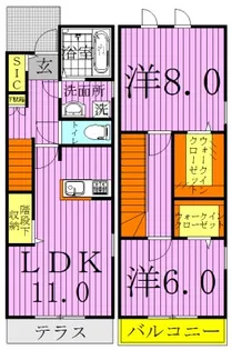 グランディールカシワタナカ F棟の間取り