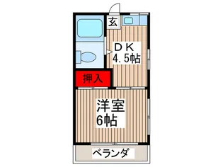 福元アパート【2階】の間取り