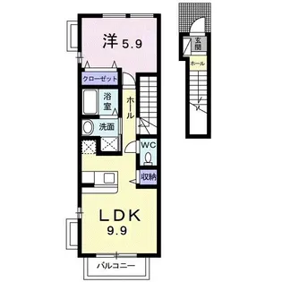 エスポワール・T【2階】の間取り