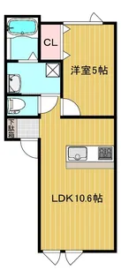 ルミナーレ三輪【1階】の間取り