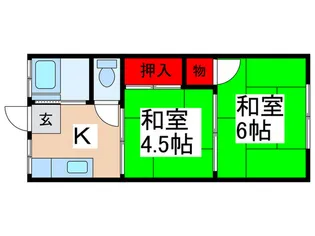 青木荘【2階】の間取り