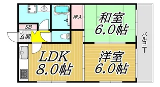 イーストハイツ【4階】の間取り