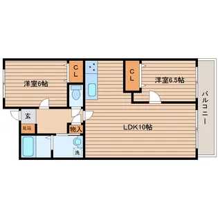 アルバ市名坂【5階】の間取り
