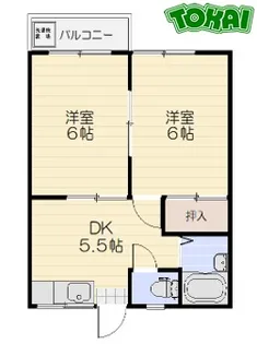 コーポエム【2階】の間取り
