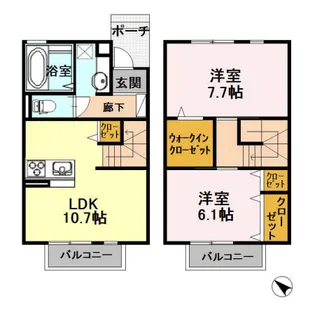 ソルシエルBの間取り