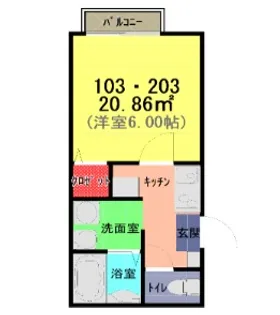 LF武里【1階】の間取り