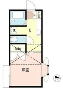 パレス与野16【1階】の間取り