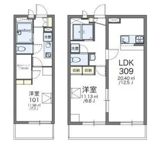 レオパレスリリー【1階】の間取り