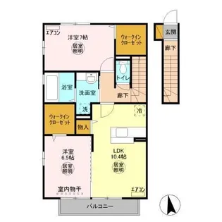 ピースオーシャン【2階】の間取り