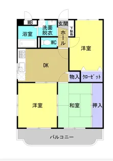 ユーミー遠田【3階】の間取り