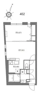 ザハウス中野坂上II【4階】の間取り