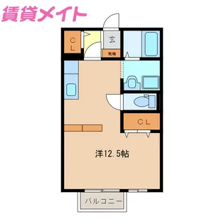 シャルムすずか B【2階】の間取り