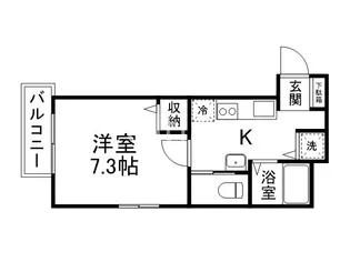 casa verde高辻【6階】の間取り