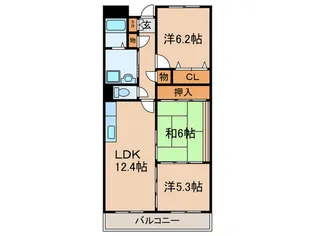 カ-ム淀川【7階】の間取り