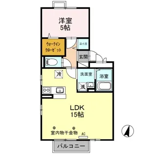 ハーベシアスB【2階】の間取り
