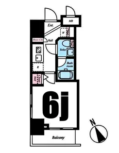 ディアレイシャス横浜WEST【8階】の間取り