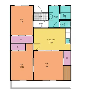 ホワイトパレス【2階】の間取り