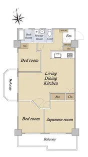 東亜パークサイドキャッスル【7階】の間取り