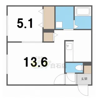 プラン・ドゥ・ボヌール【1階】の間取り