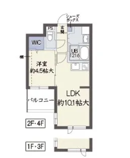 アーバングランデ吹田【1階】の間取り