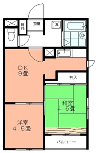 さくらハイツ都立家政【1階】の間取り