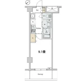 カスタリア本駒込【1階】の間取り