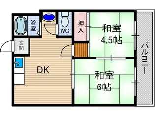 サンハイムツルノ【3階】の間取り