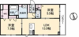 メゾン デ ルポ英(はなぶさ)【2階】の間取り