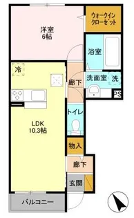 コゥジーコート【1階】の間取り