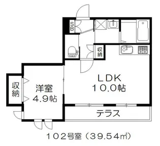 ウイリング目白台【1階】の間取り