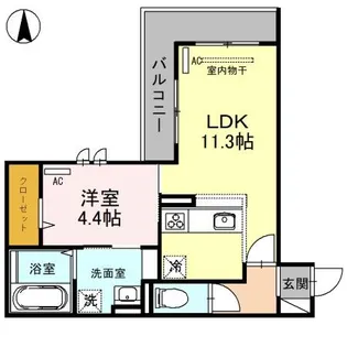 Blancheur関目【1階】の間取り