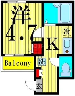 MELDIA東堀切【1階】の間取り