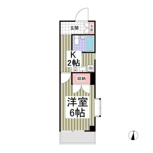 サンルビーASAHI【4階】の間取り