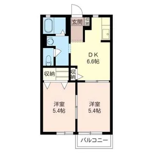 YMAハイツC【2階】の間取り