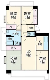 エスポア曙【6階】の間取り
