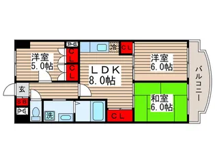 レピド-ル福田II【8階】の間取り