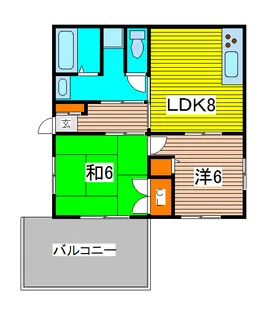 山西アパート【2階】の間取り