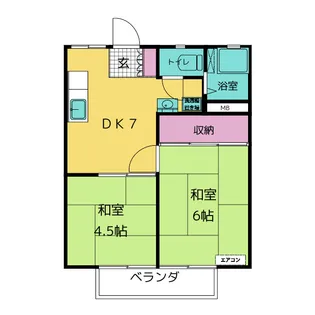 ヨシダサンハイツ【2階】の間取り