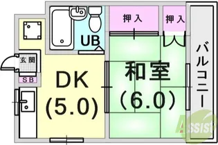 ハイム神田【1階】の間取り