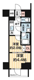 ARCOBALENO MINAMISENJU【11階】の間取り