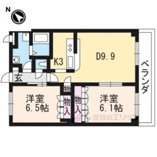 エル・アールK【2階】の間取り