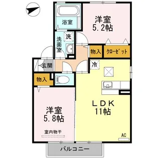 セジュールWITH【1階】の間取り