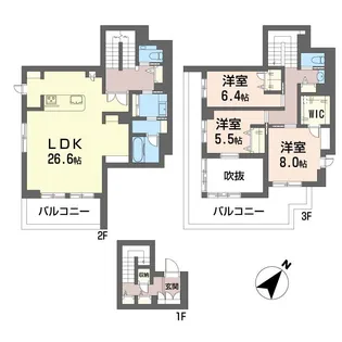ウィステリア田園調布【2階】の間取り