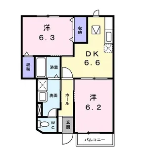アーバンハイツI【1階】の間取り