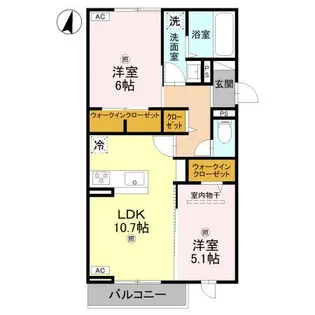 テラス オルキデ宝来【2階】の間取り