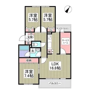 リブレス成田B 3【2階】の間取り