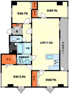 ヴェスタ堀江【11階】の間取り