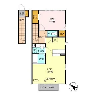プレジールヤストシ【1階】の間取り
