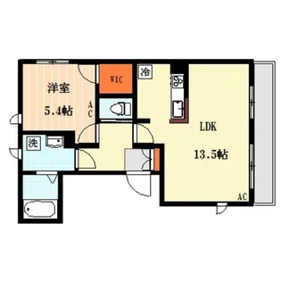 ベル フィオーレ品川【2階】の間取り
